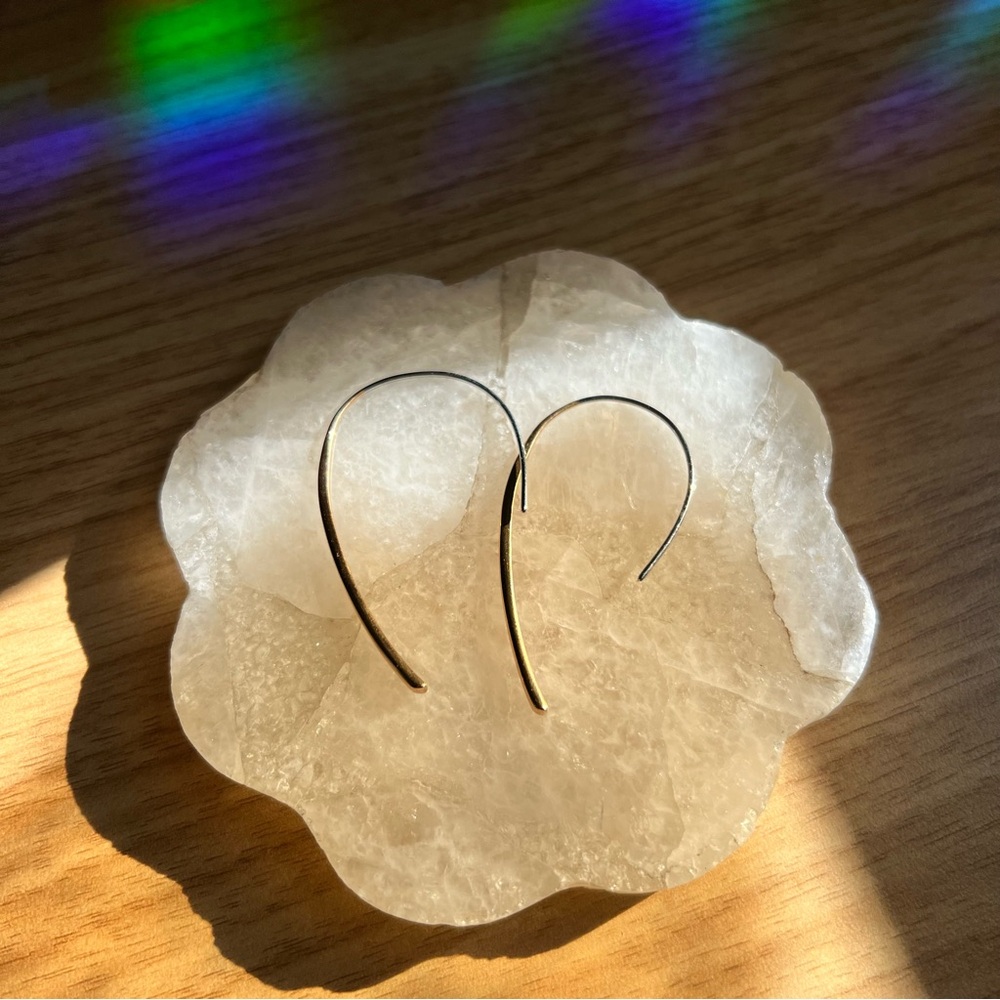 Fossil Stainless Steel Bevel Hoop Earrings